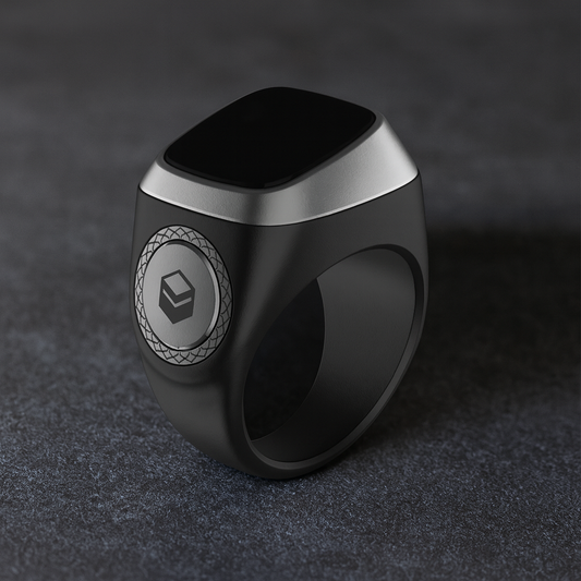 iQibla Zikr Ring M02 – World’s First Metal Smart Tasbih Ring | Smart Zikr Ring