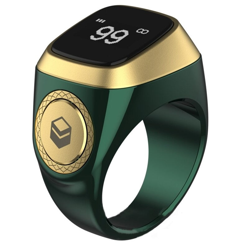 iQibla Zikr Ring – Smart Digital Tasbeeh Counter with OLED Display, Plastic Body